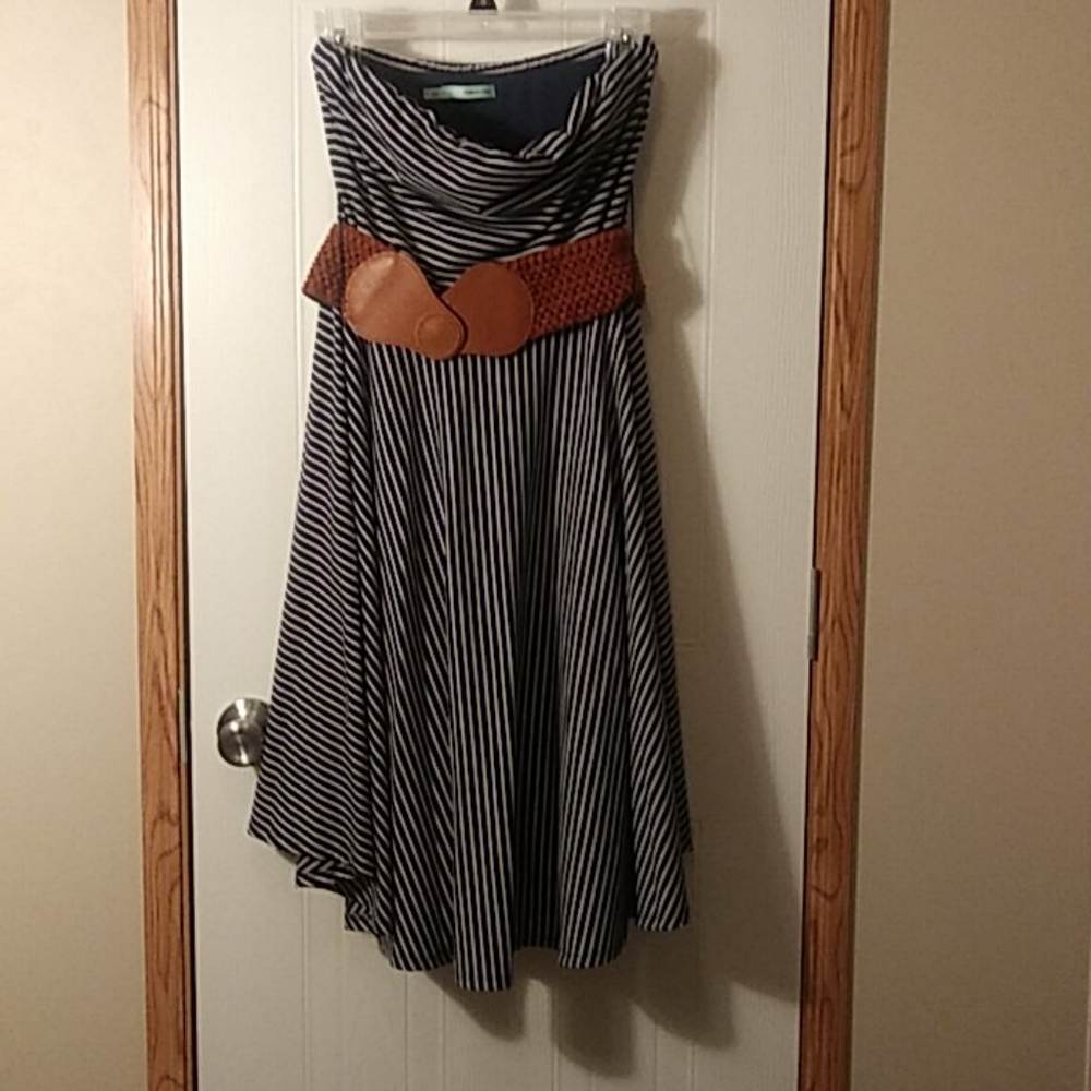 Strapless stripe dress